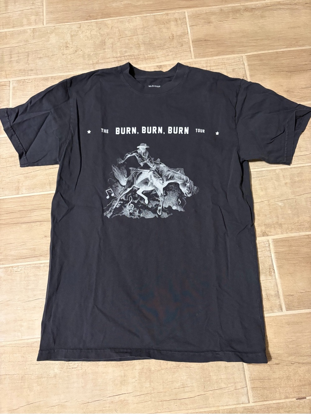 Zach Bryan Burn, Burn, Burn Tour Graphic Tee - Black